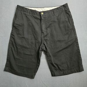 Volcom Men 33 Black Vmonty Flat Front Chino Shorts